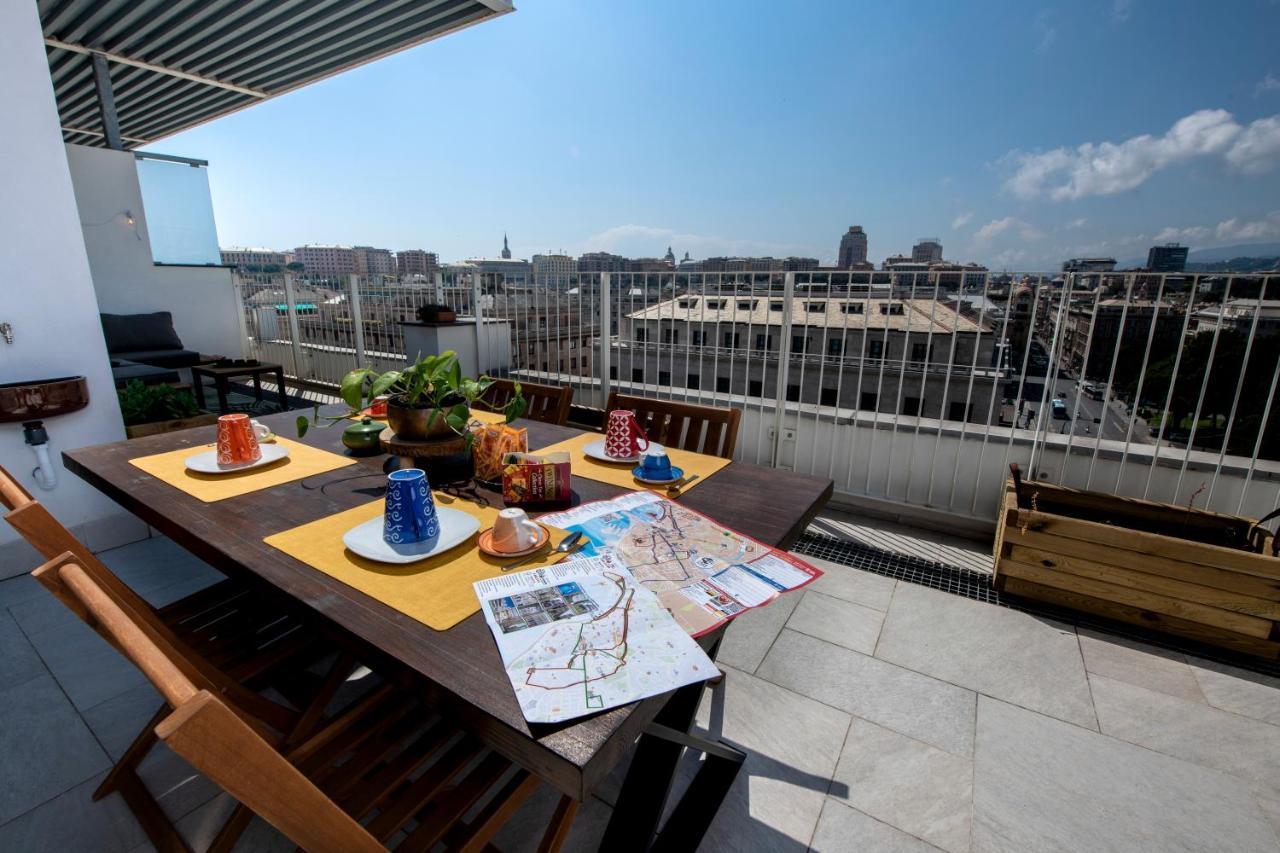 דירות ג'נובה Attico Luxury Con Parcheggio E Terrazza Vista Mozzafiato מראה חיצוני תמונה