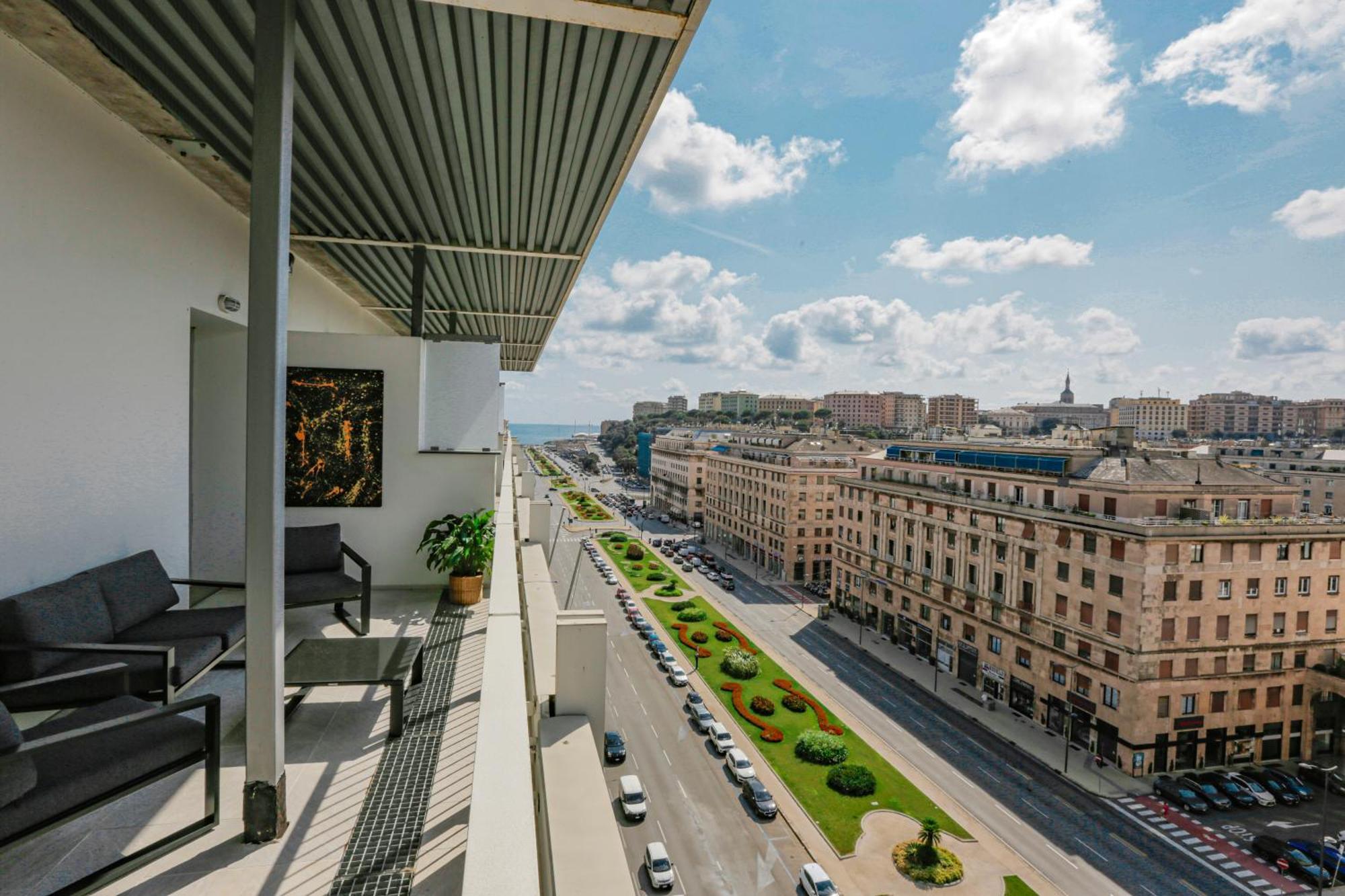 דירות ג'נובה Attico Luxury Con Parcheggio E Terrazza Vista Mozzafiato חדר תמונה