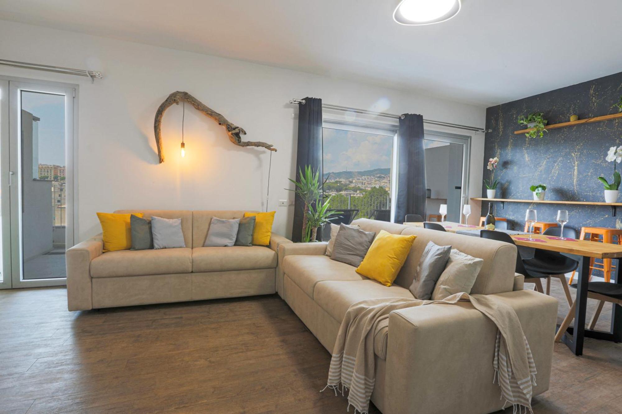 דירות ג'נובה Attico Luxury Con Parcheggio E Terrazza Vista Mozzafiato חדר תמונה
