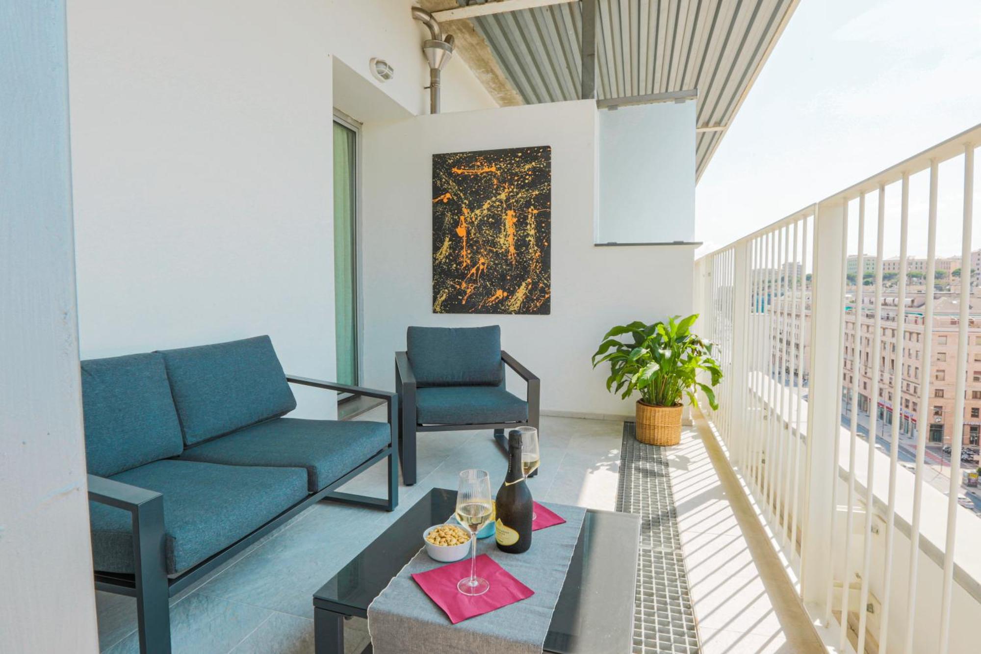 דירות ג'נובה Attico Luxury Con Parcheggio E Terrazza Vista Mozzafiato חדר תמונה